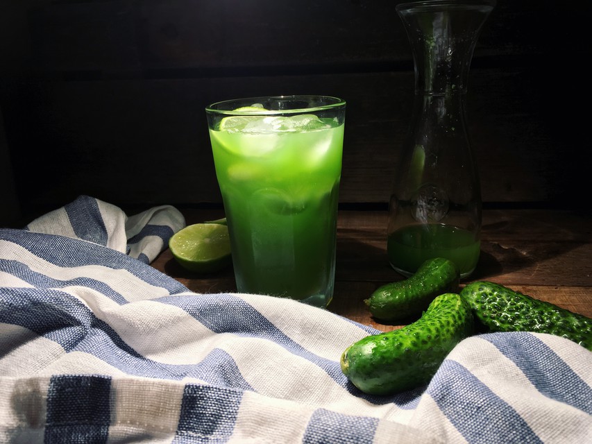 Okurkový sirup s limetou